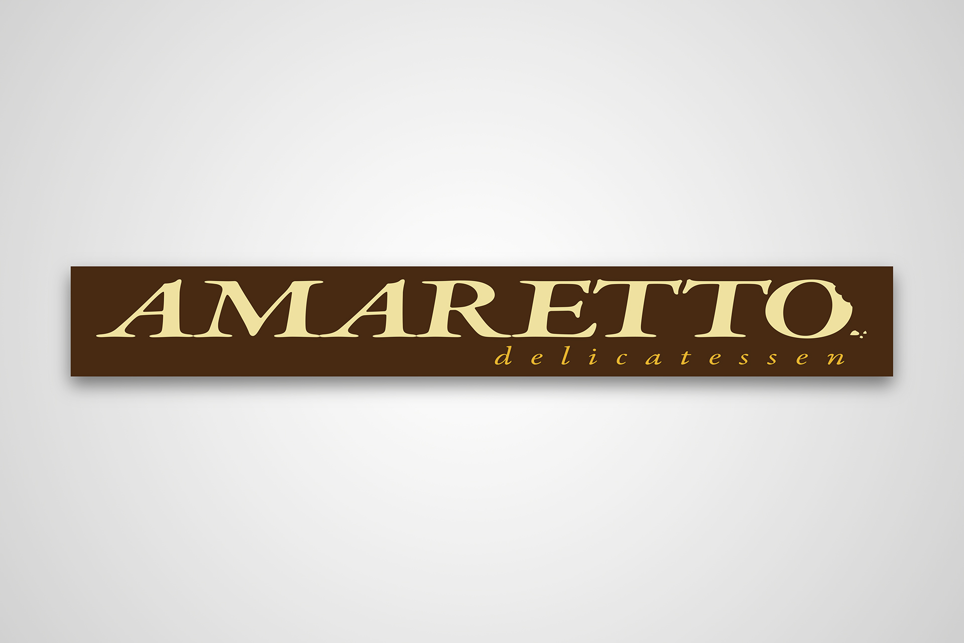 onafez design amaretto deli norwich logo