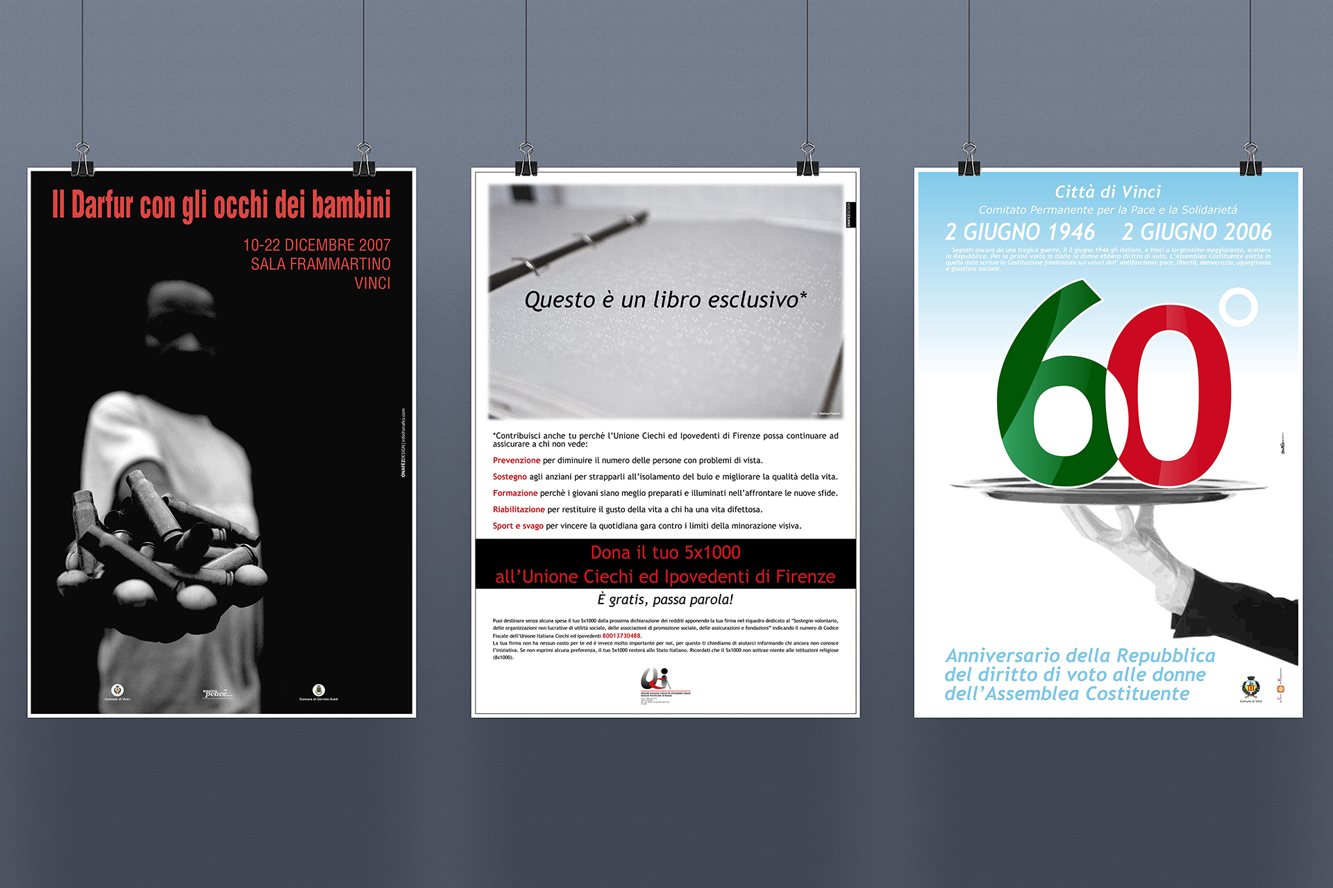 onafez design confesercenti poster adv darfur repubblica italiana ciechi braille