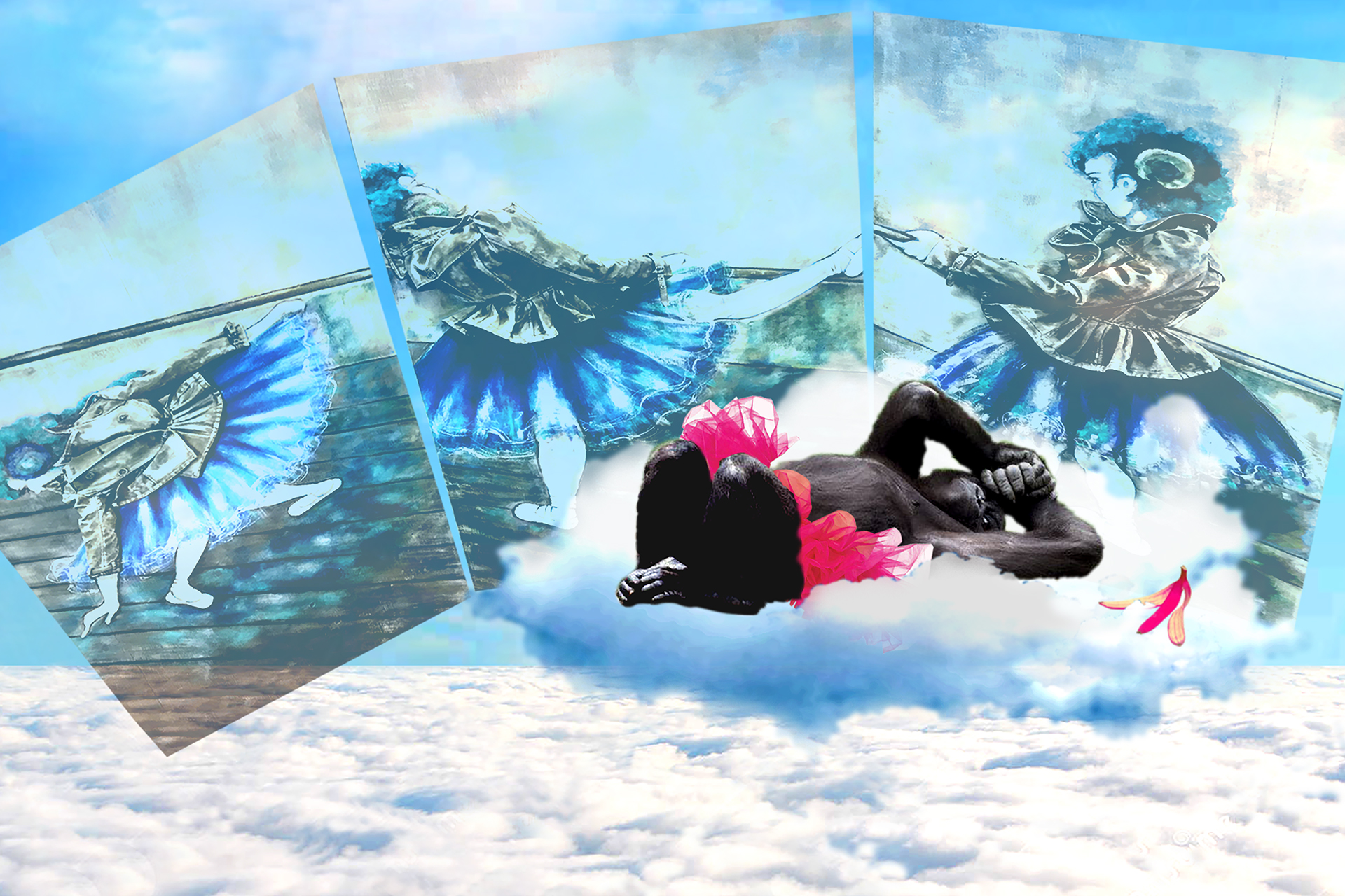onafez design hostage vinci illustrazione website confezione donna