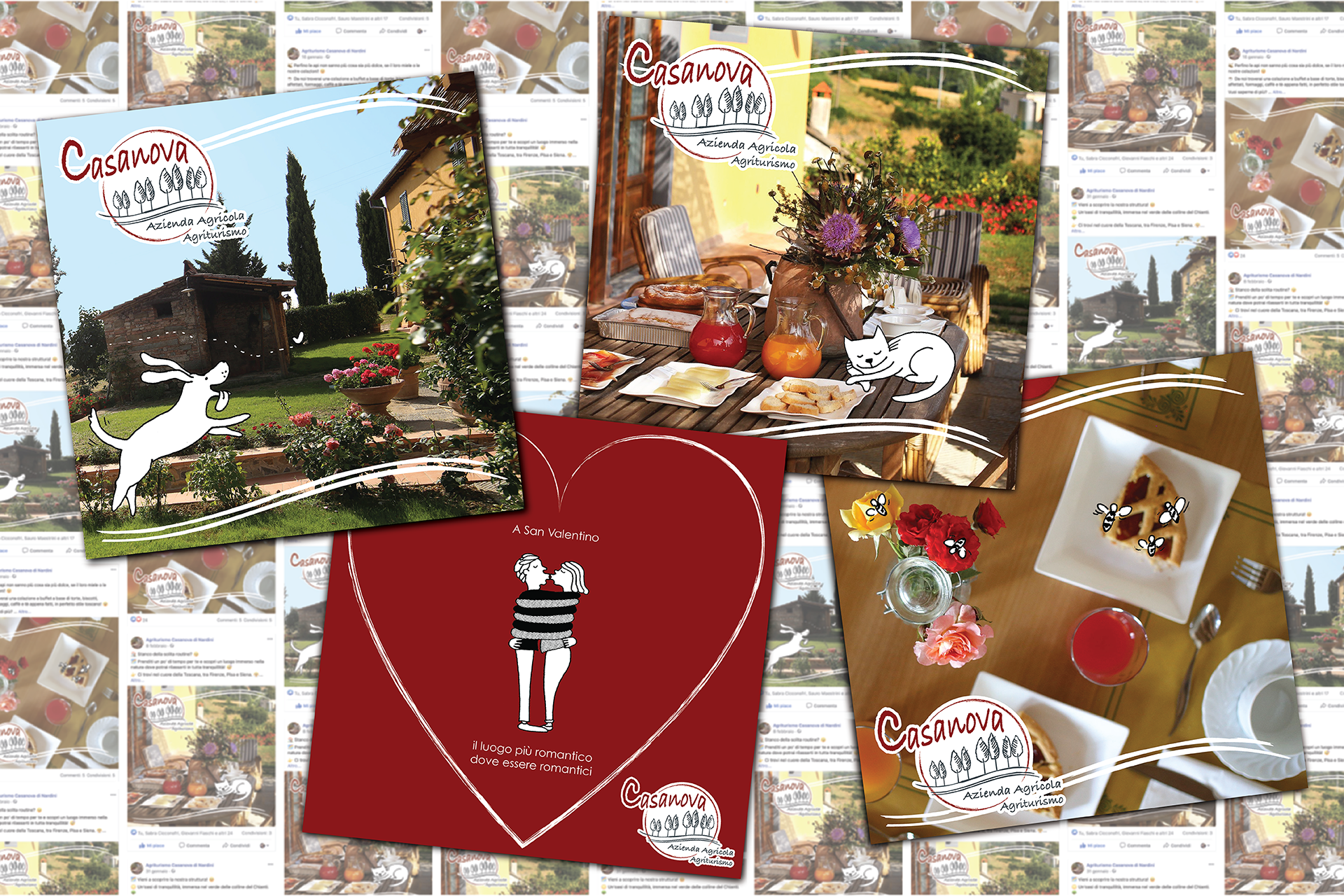 onafez design casanova agriturismo estate vacanza illustrazione